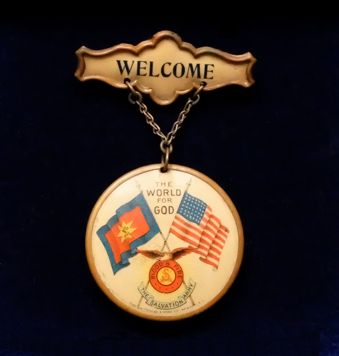 Old welcome badge from the U.S.A.